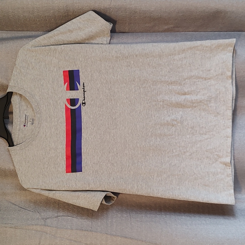 Champion Gray Crew Neck T-shirt Sz Large